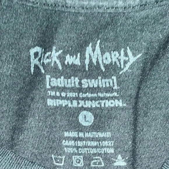 Rick and Morty Adult Swim Men's Black Graphic T-Shirt Size Large - Picture 4 of 5